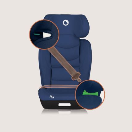 Lionelo - Siège auto NEAL i-Size 100-150 cm Bleu Marine