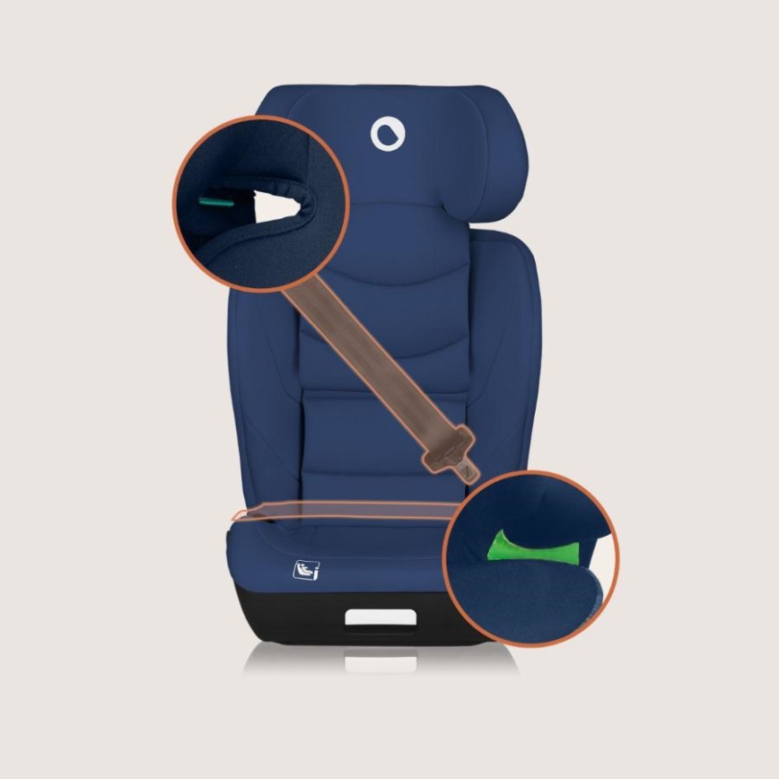 Lionelo - Siège auto NEAL i-Size 100-150 cm Bleu Marine