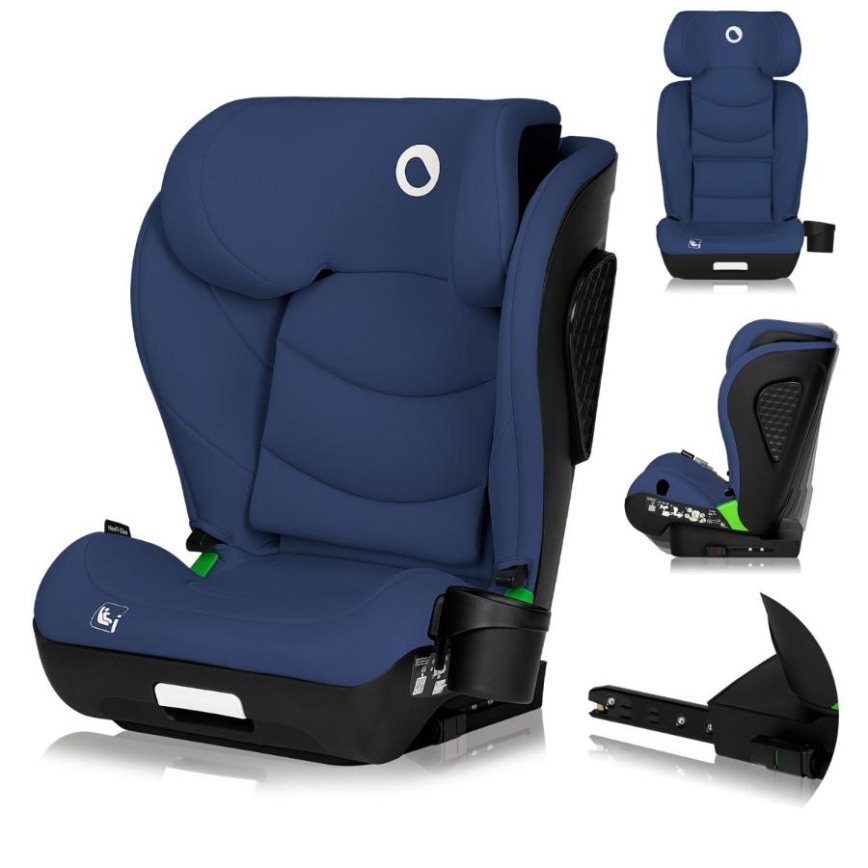 Lionelo - Siège auto NEAL i-Size 100-150 cm Bleu Marine