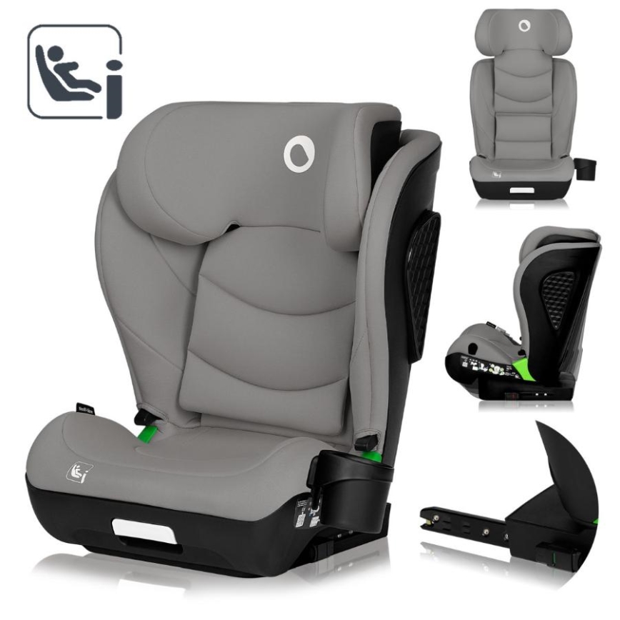 Lionelo - Siège auto NEAL i-Size 100-150 cm Gris Béton