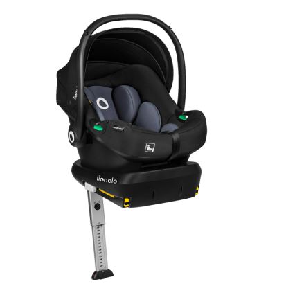 Lionelo - Siège auto pivotant avec base ASTRID SET i-Size 40-87 cm Noir Gris