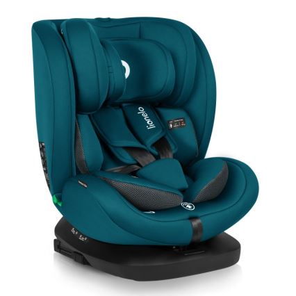 Lionelo - Siège-auto pivotant avec base BASTIAAN i-Size 40-150 cm bleu indigo
