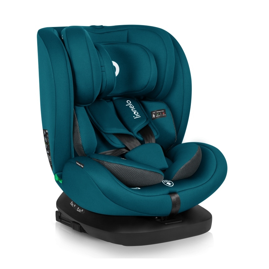 Lionelo - Siège-auto pivotant avec base BASTIAAN i-Size 40-150 cm bleu indigo