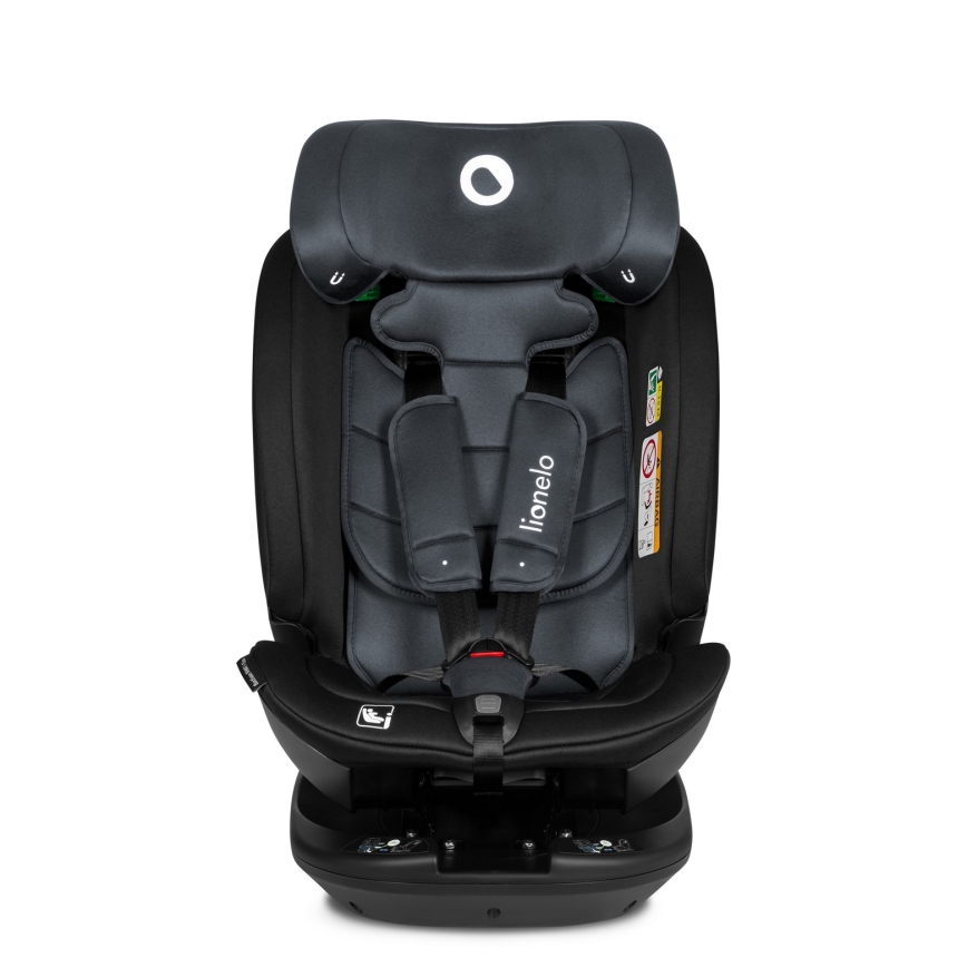 Lionelo - Siège auto pivotant avec base BASTIAAN i-Size 40-150 cm Gris pierre
