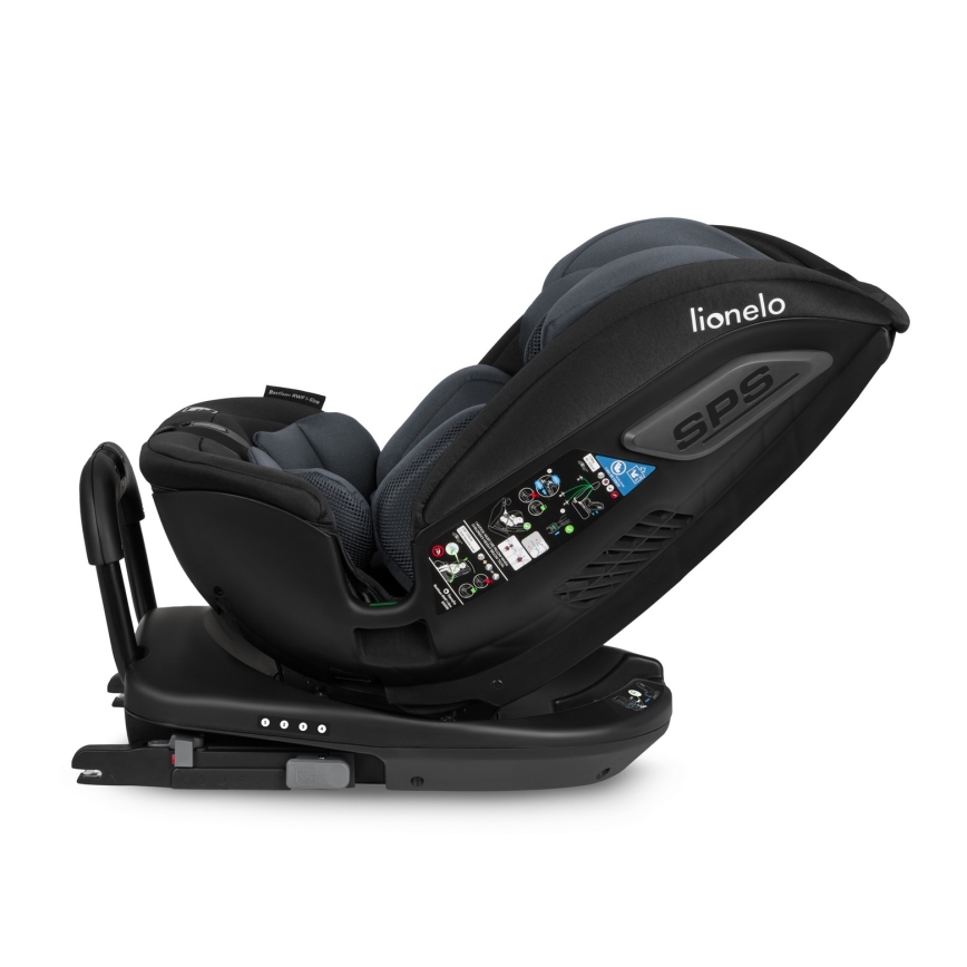 Lionelo - Siège auto pivotant avec base BASTIAAN i-Size 40-150 cm Gris pierre