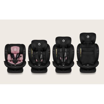 Lionelo - Siège auto pivotant avec base BASTIAAN i-Size 40-150 cm Rose