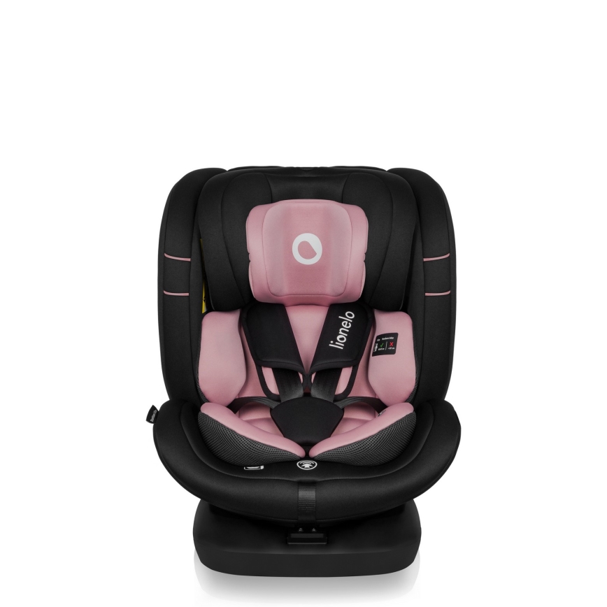 Lionelo - Siège auto pivotant avec base BASTIAAN i-Size 40-150 cm Rose