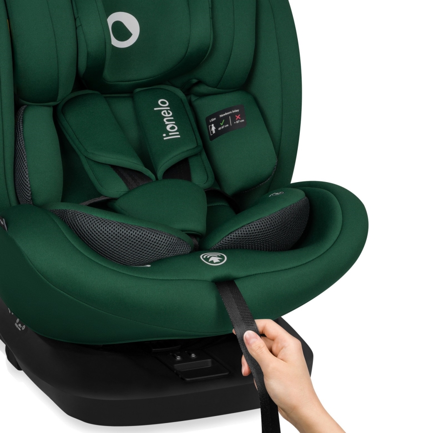 Lionelo - Siège auto pivotant avec base BASTIAAN i-Size 40-150 cm Vert