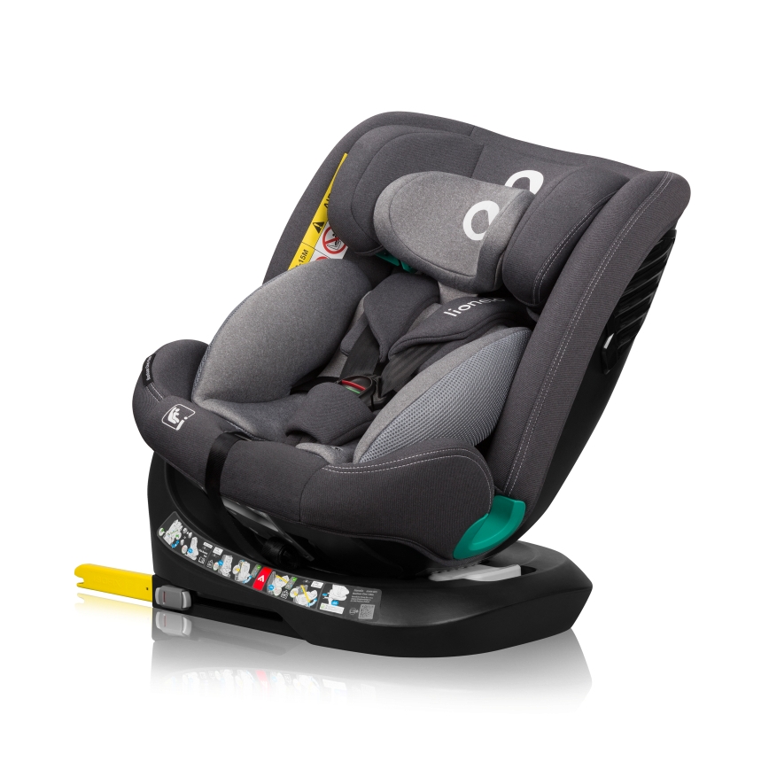 Lionelo - Siège-auto avec base pivotante BASTIAAN ONE i-Size 40-150 cm Gris pierre