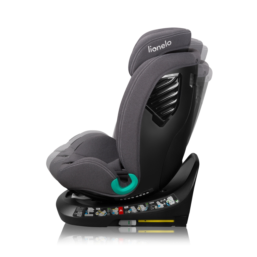 Lionelo - Siège-auto avec base pivotante BASTIAAN ONE i-Size 40-150 cm Gris pierre