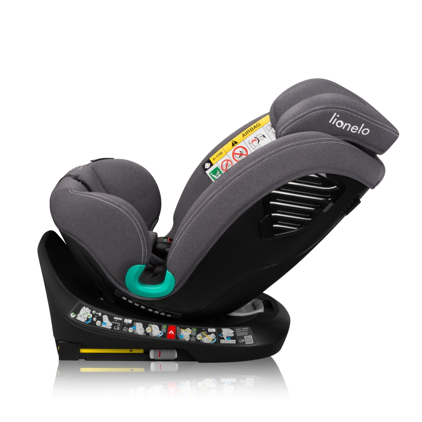 Lionelo - Siège-auto avec base pivotante BASTIAAN ONE i-Size 40-150 cm Gris pierre