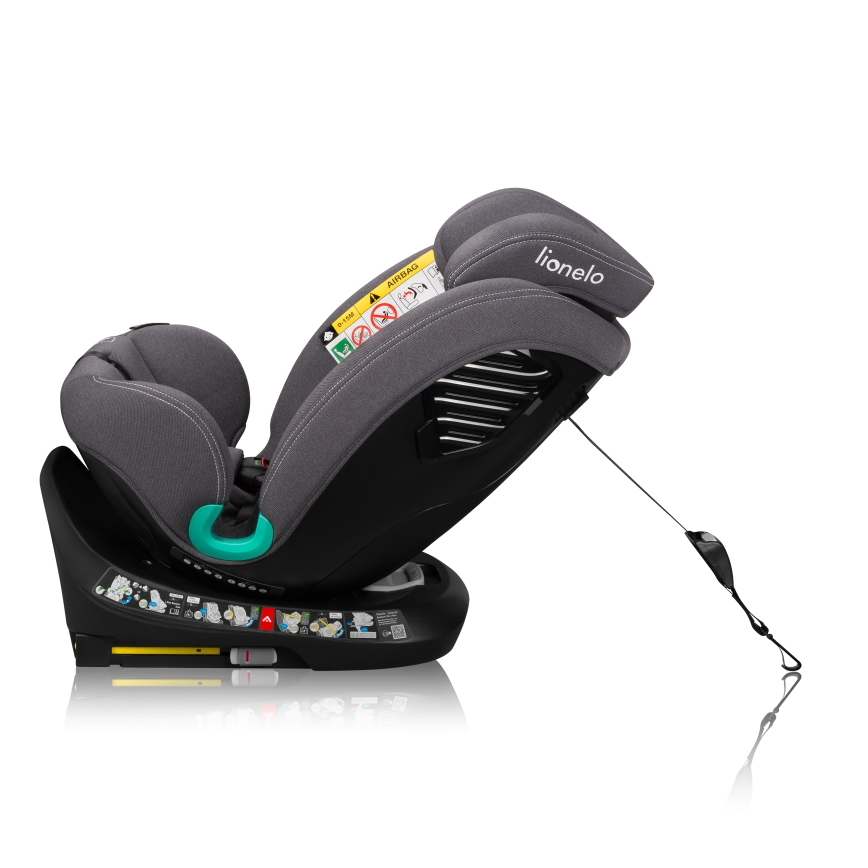 Lionelo - Siège-auto avec base pivotante BASTIAAN ONE i-Size 40-150 cm Gris pierre