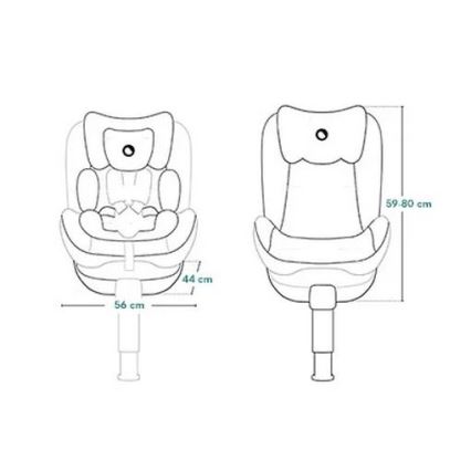 Lionelo - Siège-auto pivotant avec base BRAAM AIR i-Size 40-150 cm Black Carbon