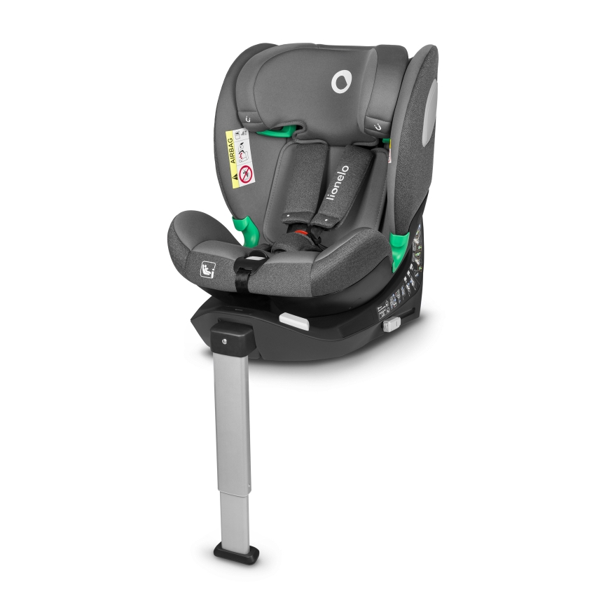 Lionelo - Siège-auto pivotant avec base BRAAM i-Size 40-150 cm Gris pierre
