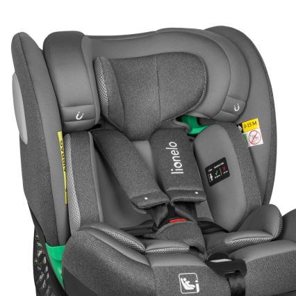 Lionelo - Siège-auto pivotant avec base BRAAM i-Size 40-150 cm Gris pierre