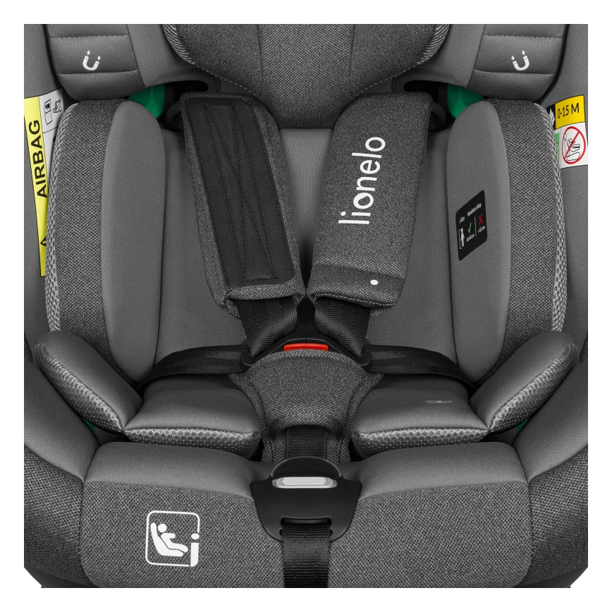 Lionelo - Siège-auto pivotant avec base BRAAM i-Size 40-150 cm Gris pierre