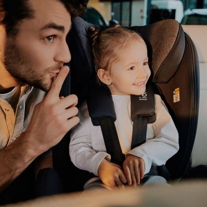 Lionelo - Siège-auto pivotant avec base HARPER i-Size 76–150 cm Black Carbon