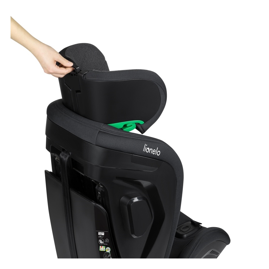 Lionelo - Siège-auto pivotant avec base HARPER i-Size 76–150 cm Black Carbon