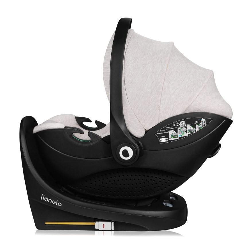 Lionelo - Siège auto pivotant avec base MOXIE SET i-Size 40-87 cm Beige Sable