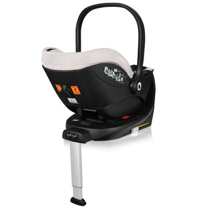 Lionelo - Siège auto pivotant avec base MOXIE SET i-Size 40-87 cm Beige Sable