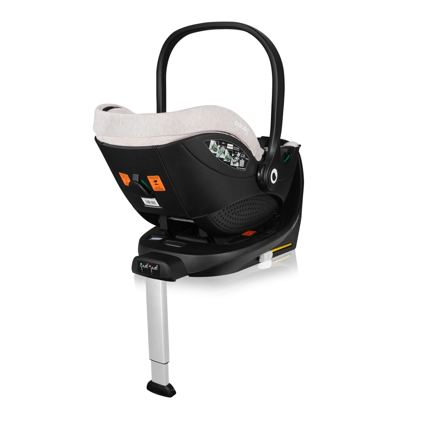 Lionelo - Siège auto pivotant avec base MOXIE SET i-Size 40-87 cm Beige Sable