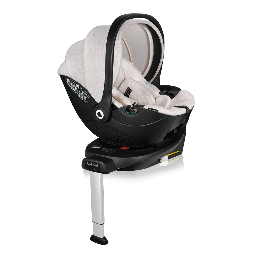 Lionelo - Siège auto pivotant avec base MOXIE SET i-Size 40-87 cm Beige Sable