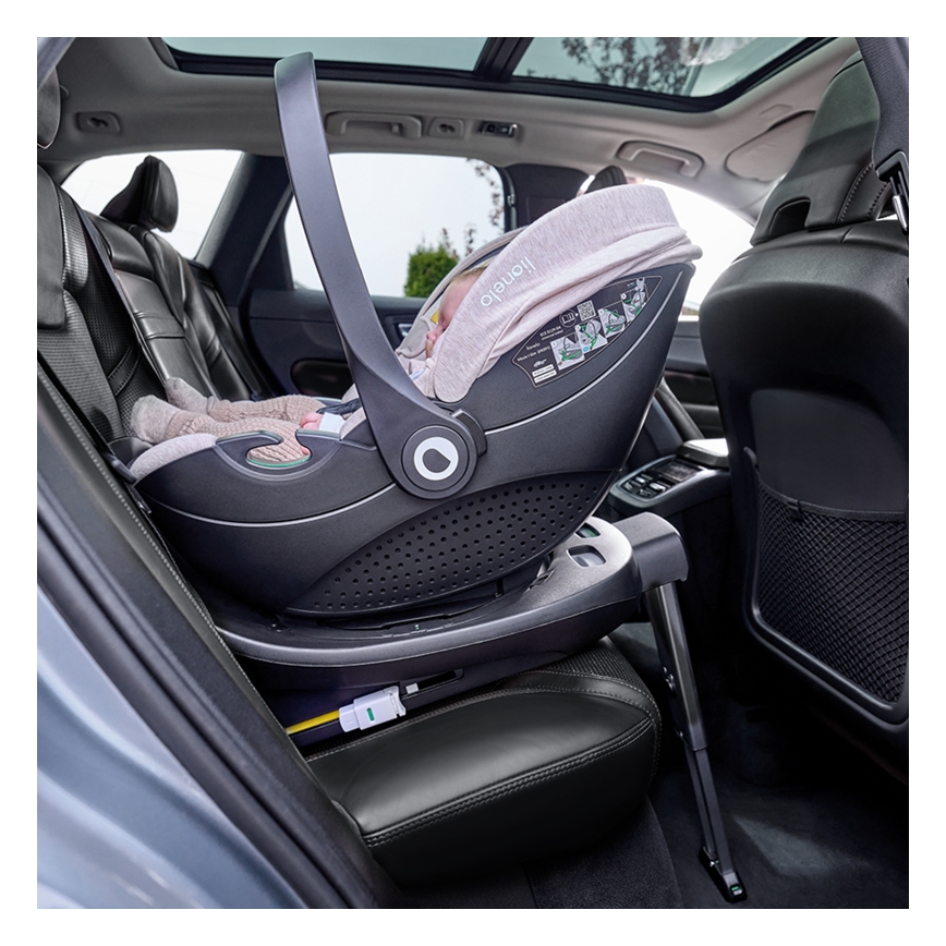 Lionelo - Siège-auto pivotant avec base MOXIE SET i-Size 40-87 cm Rose mauve