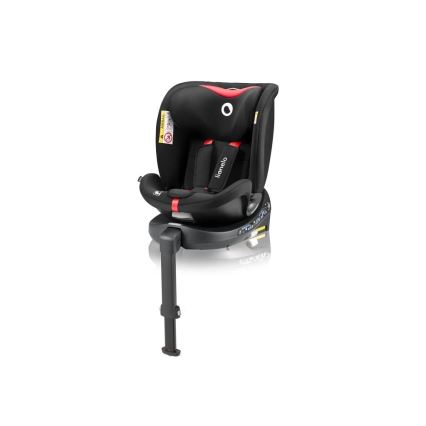 Lionelo - Siège-auto pivotant avec base NAVY i-Size 40-150 cm noir/rouge