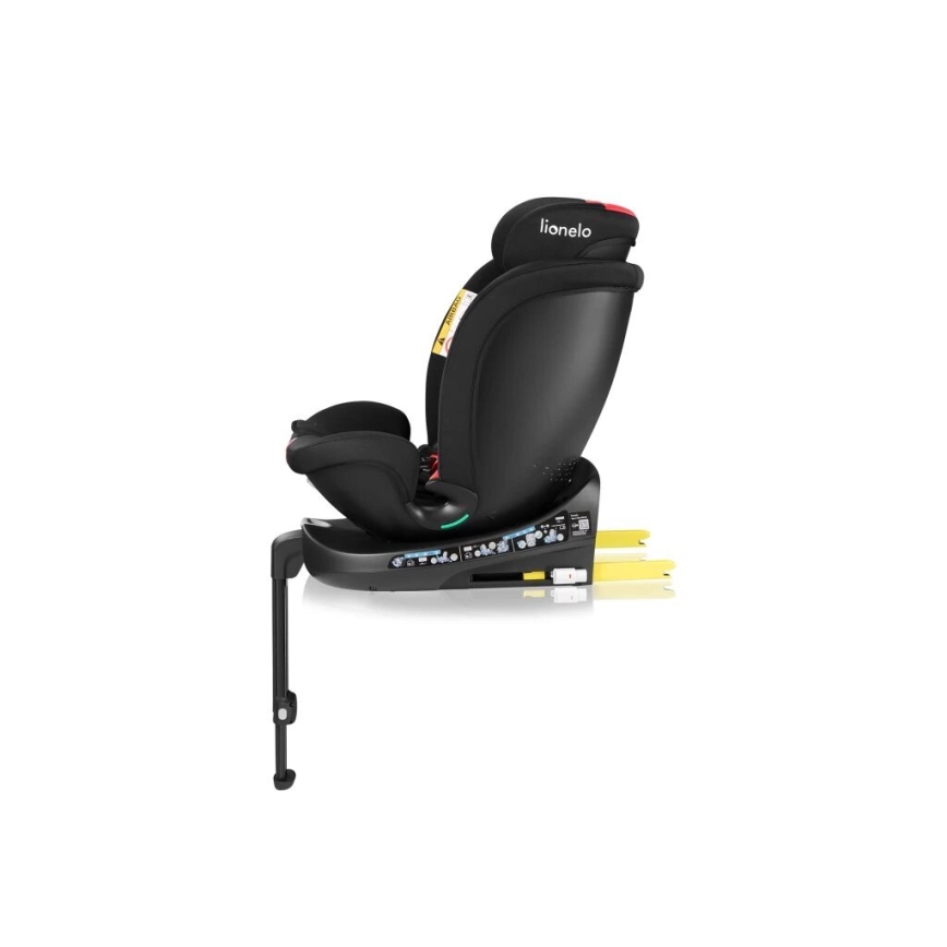 Lionelo - Siège-auto pivotant avec base NAVY i-Size 40-150 cm noir/rouge