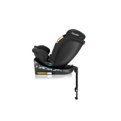 Lionelo - Siège auto pivotant avec base NAVY i-Size 40-150 cm noir/turquoise