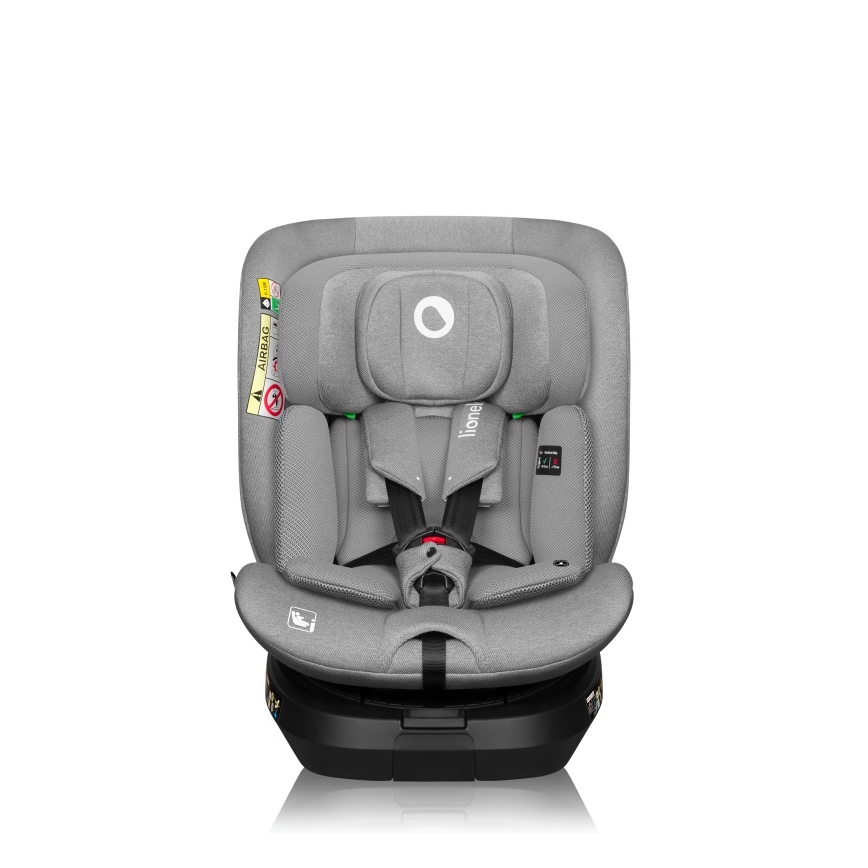 Lionelo - Siège-auto pivotant BRAVE i-Size avec base 40-150 cm Gris Stone