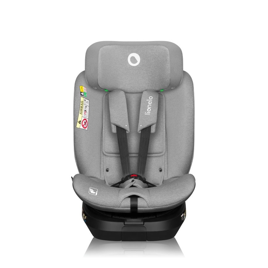 Lionelo - Siège-auto pivotant BRAVE i-Size avec base 40-150 cm Gris Stone