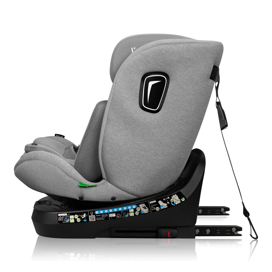 Lionelo - Siège-auto pivotant BRAVE i-Size avec base 40-150 cm Gris Stone