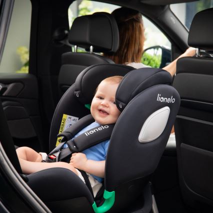 Lionelo - Siège-auto pivotant avec base BRAAM AIR i-Size 40-150 cm Noir Carbone