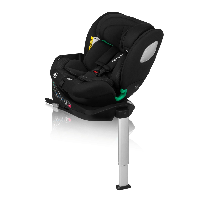 Lionelo - Siège-auto pivotant avec base BRAAM AIR i-Size 40-150 cm Noir Carbone