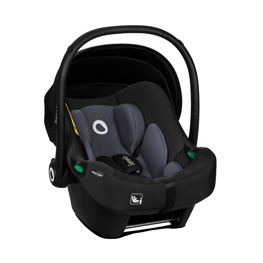 Lionelo - Siège-auto rotatif avec base ASTRID SET i-Size 40-87 cm Noir/Gris