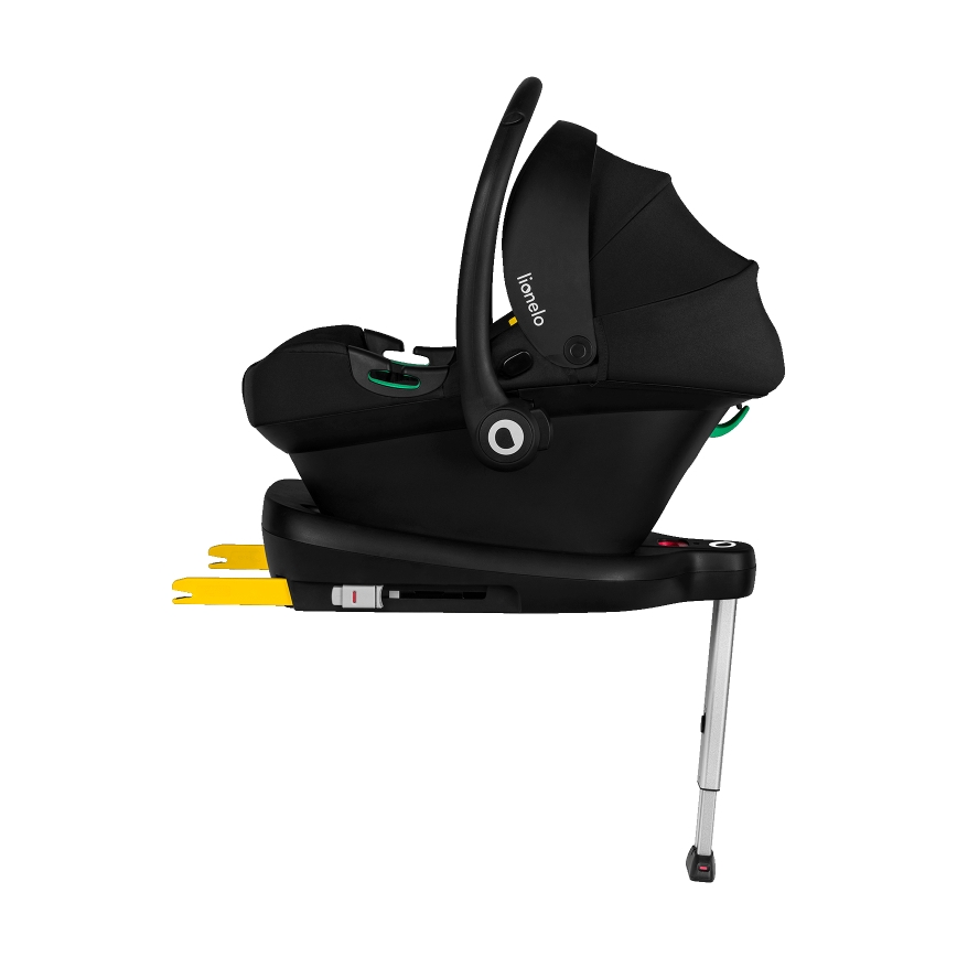 Lionelo - Siège-auto rotatif avec base ASTRID SET i-Size 40-87 cm Noir/Gris