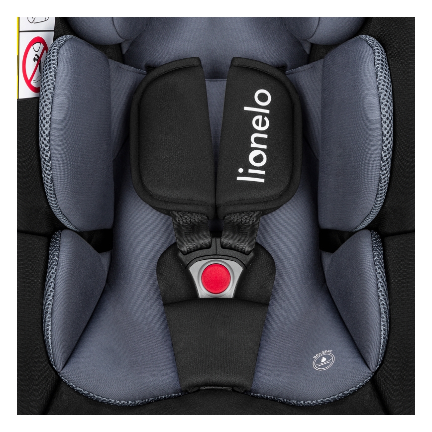 Lionelo - Siège-auto rotatif avec base ASTRID SET i-Size 40-87 cm Noir/Gris