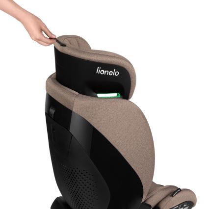 Lionelo - Siège-auto rotatif avec base LAVENDER i-Size 76-150 cm Beige latte
