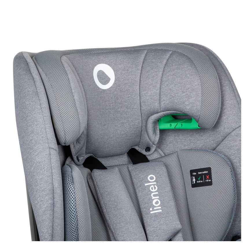 Lionelo - Siège-auto rotatif avec base LAVENDER i-Size 76-150 cm Grey Stone