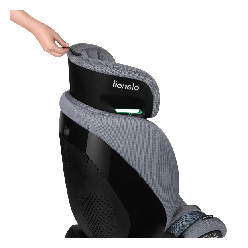 Lionelo - Siège-auto rotatif avec base LAVENDER i-Size 76-150 cm Grey Stone