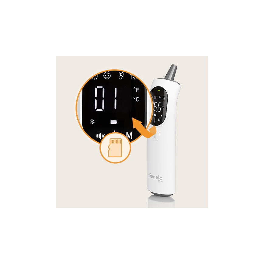 Lionelo - Thermomètre à infrarouge FEVERSCAN 2xAAA
