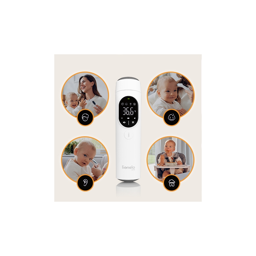 Lionelo - Thermomètre à infrarouge FEVERSCAN 2xAAA