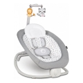 Lionelo - Transat vibrant pour bébé avec mélodie PASCAL 2xAA gris