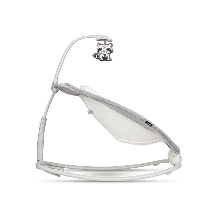 Lionelo - Transat vibrant pour bébé avec mélodie PASCAL 2xAA gris