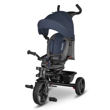 Lionelo - Tricycle enfant HAARI bleu foncé/gris