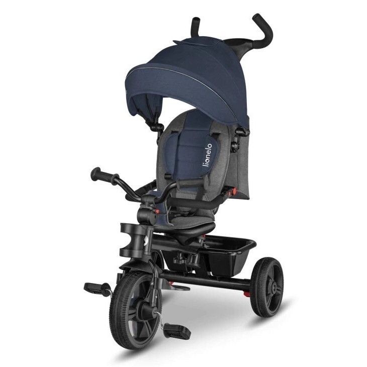 Lionelo - Tricycle enfant HAARI bleu foncé/gris