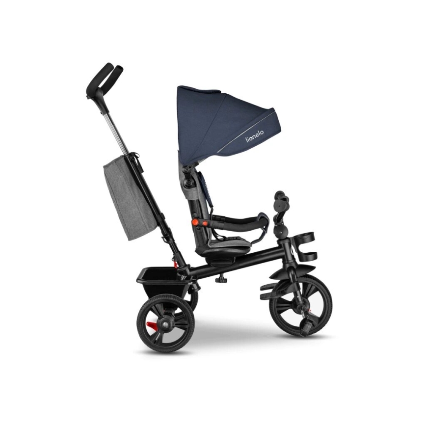 Lionelo - Tricycle enfant HAARI bleu foncé/gris