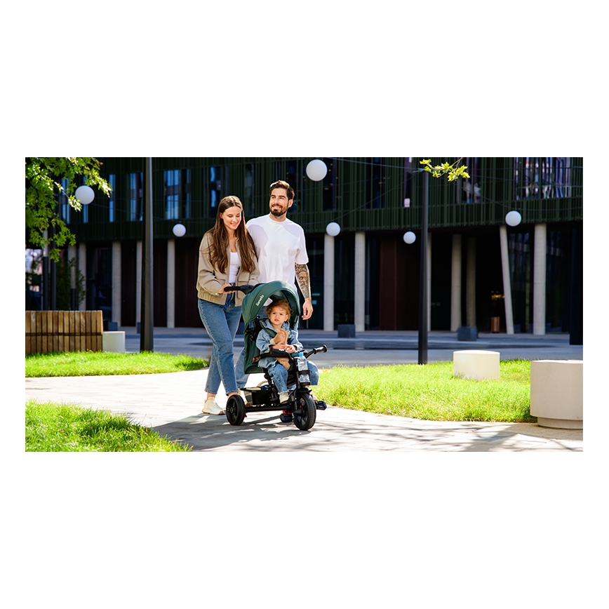 Lionelo - Tricycle enfant HAARI vert/noir
