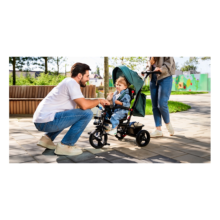 Lionelo - Tricycle enfant HAARI vert/noir